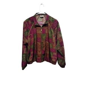 Vintage Tag tm Women's Jacket Padded Shoulders Zip Up